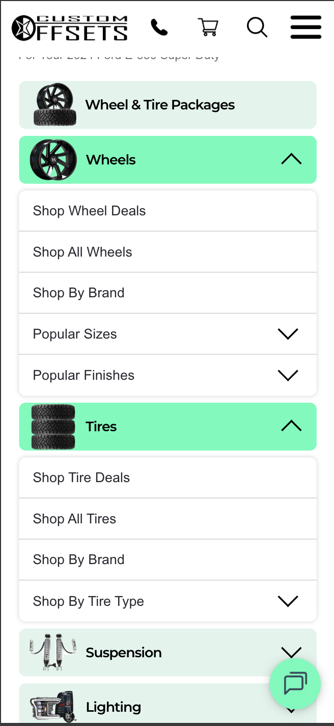 After — expanded sub-category view